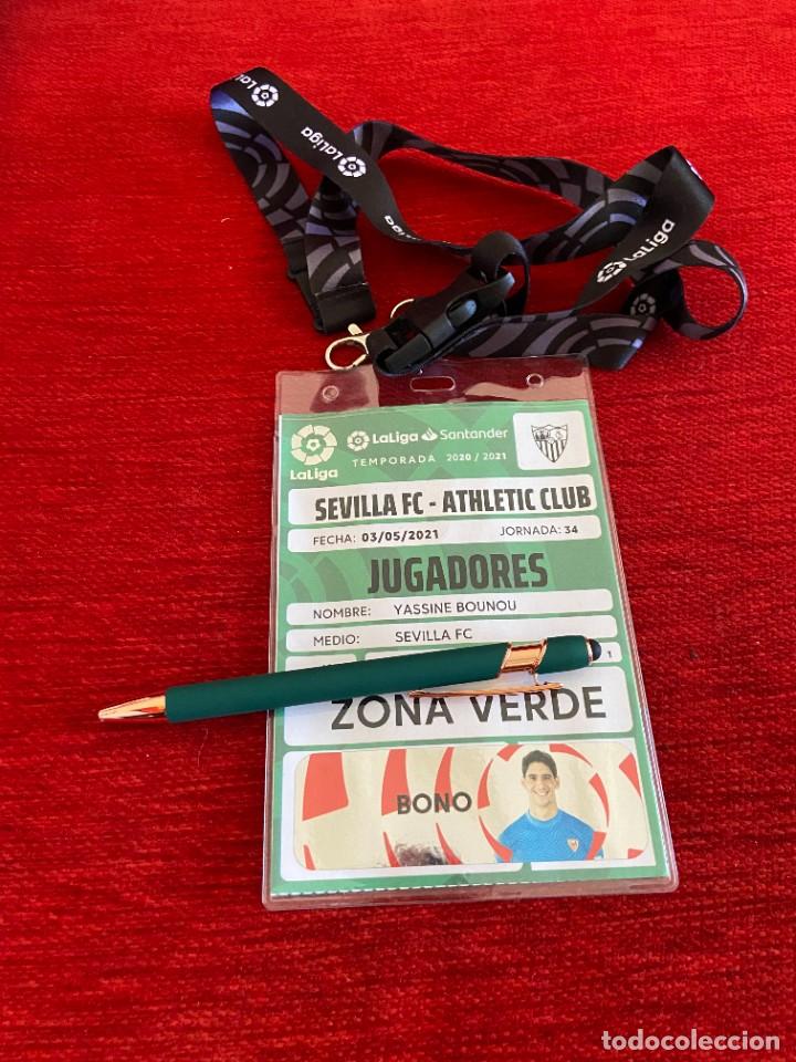 Coleccionismo deportivo: R19929 ENTRADA ACREDITACION SEVILLA ATHLETIC CLUB BILBAO LIGA 2020 2021 YASSINE BOUNOU CON FOTO