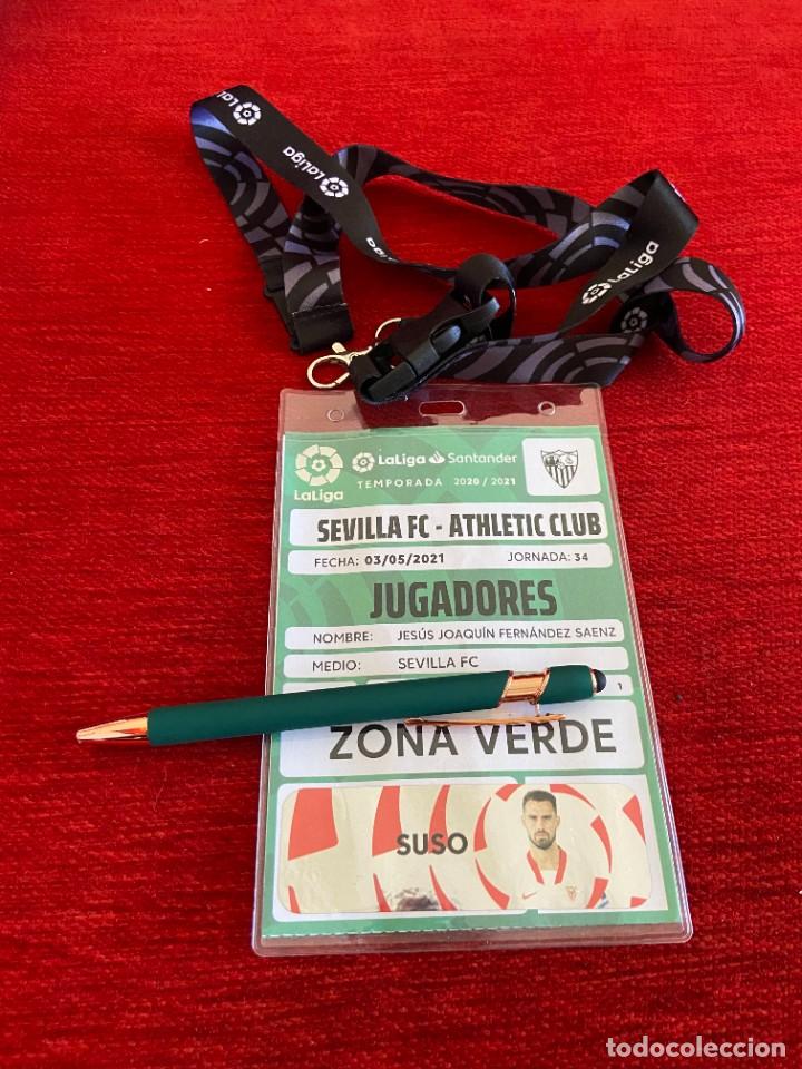 Coleccionismo deportivo: R19933 ENTRADA ACREDITACION SEVILLA ATHLETIC CLUB BILBAO LIGA 2020 2021 SUSO JESUS FERNANDEZ FOTO