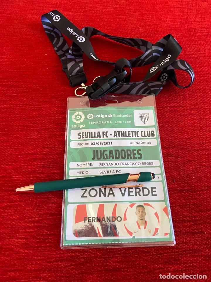 Coleccionismo deportivo: R19934 ENTRADA ACREDITACION SEVILLA ATHLETIC BILBAO LIGA 2020 2021 FERNANDO FRANCISCO REGES FOTO