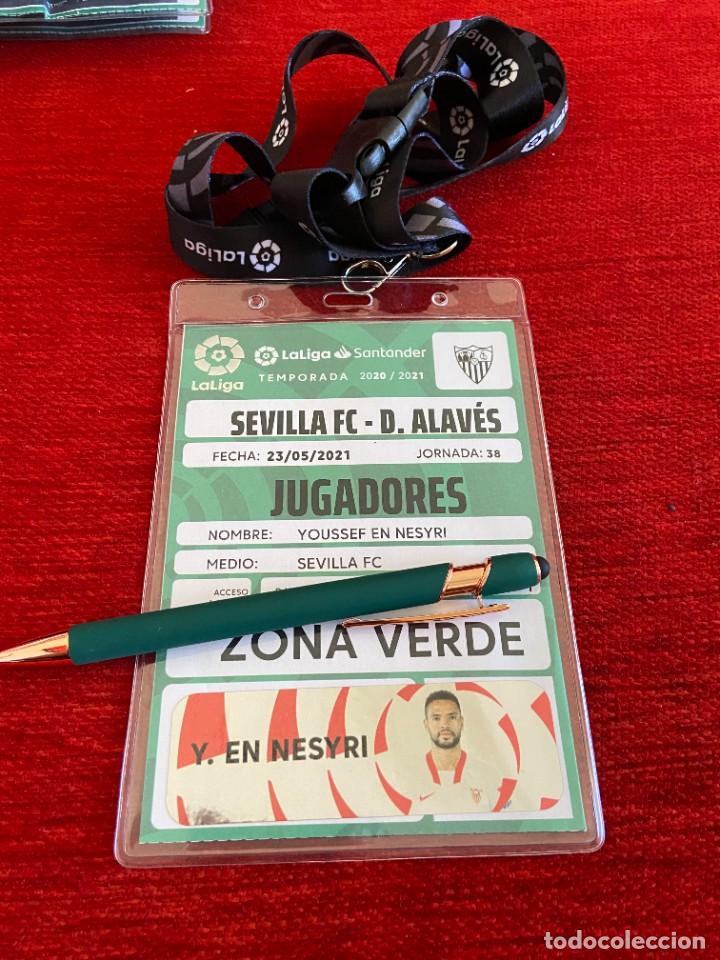 Sports collectibles: R19956 ENTRADA ACREDITACION SEVILLA ALAVES LIGA TEMPORADA 2020 2021 YOUSSEF EN NESYRI CON FOTO