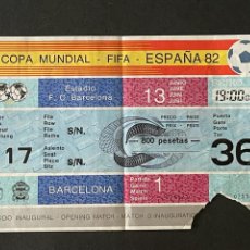 Coleccionismo deportivo: ENTRADA FUTBOL COPA MUNDIAL - ESPAÑA 1982 (ESTADIO F.C. BARCELONA). Lote 359763885