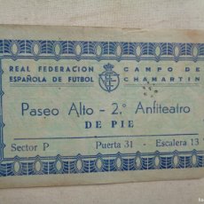Coleccionismo deportivo: ENTRADA PARTIDO DE FUTBOL VALENCIA - ATLETICO DE BILBAO.FINAL COPA.1949.-47945. Lote 365910456