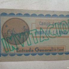 Coleccionismo deportivo: ENTRADA PARTIDO DE FUTBOL MESTALLA-LEVANTE.1947.-47048. Lote 365924596