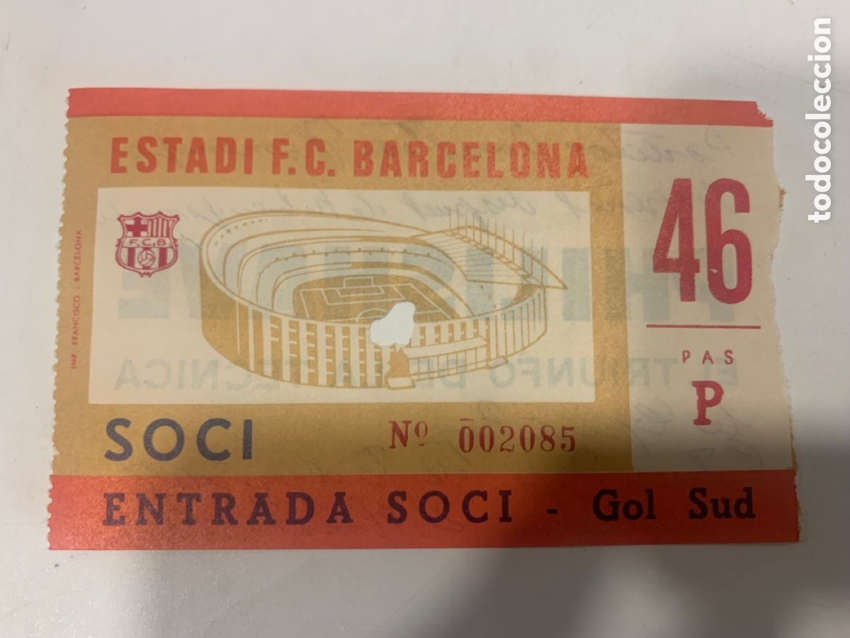 Colecionismo desportivo: ENTRADA FC BARCELONA ARIS BONNEVOIE 7 NOVIEMBRE 1979 RECOPA DE EUROPA