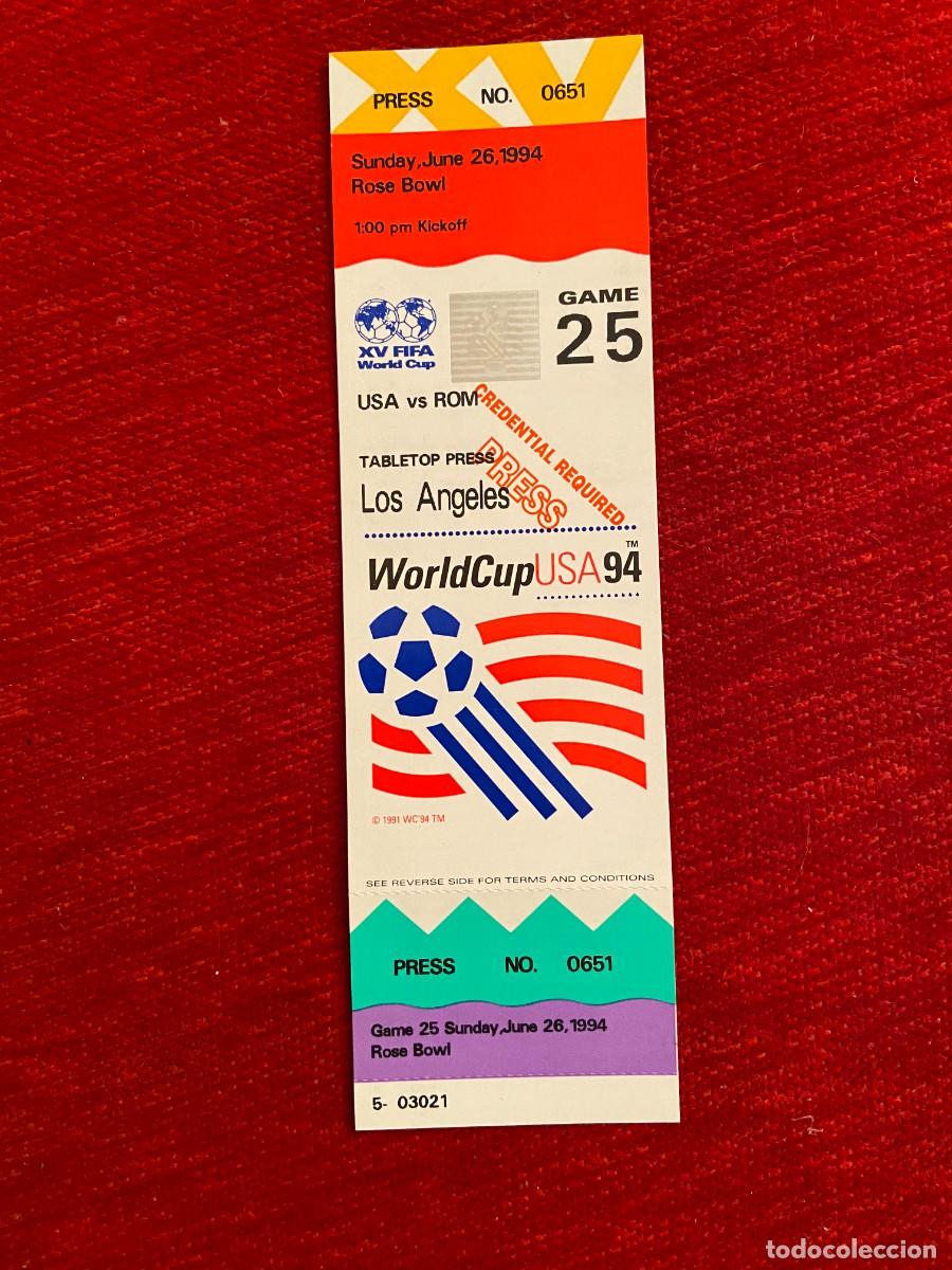 Coleccionismo deportivo: R20833 ENTRADA TICKET FUTBOL MUNDIAL USA 1994 ESTADOS UNIDOS RUMANIA MATCH 25 SIN CORTAR