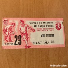 Coleccionismo deportivo: ENTRADA XI COPA FERIAS VALENCIA CF SPORTING CLUB DE PORTUGAL 2 OCTUBRE 1968
