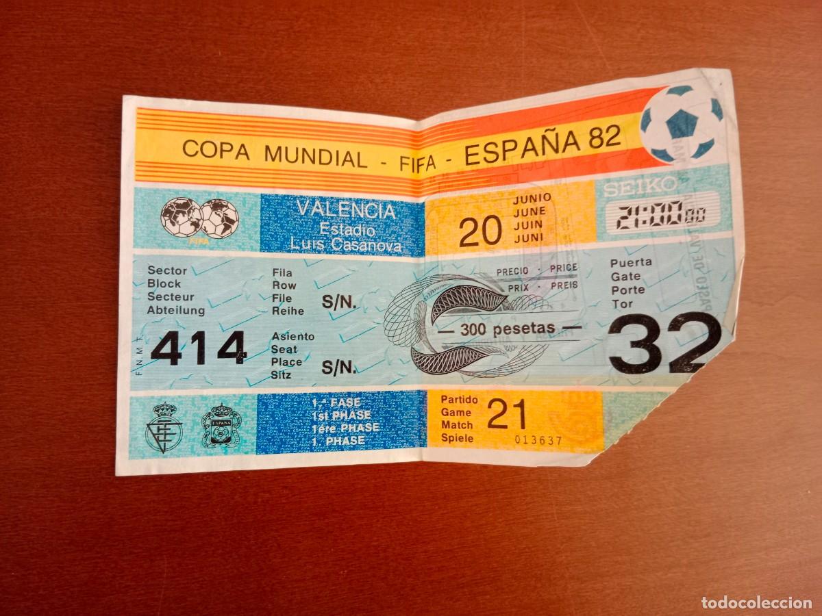 Coleccionismo deportivo: ENTRADA DE FUTBOL- MUNDIAL ESPA&Ntilde;A 82 1982 - VALENCIA - ESTADIO LUIS CASANOVA / MESTALLA