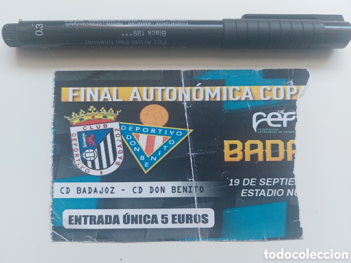 Collezionismo sportivo: Entrada Ticket Fonal Auton&oacute;mica Federaci&oacute;n CD Badajoz 2 Don Benito 1 2015 Ticket Football