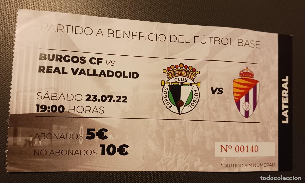 Collectionnisme sportif: Entrada ticket Burgos CF-Real Valladolid-El Plantio-Pretemporada 2022