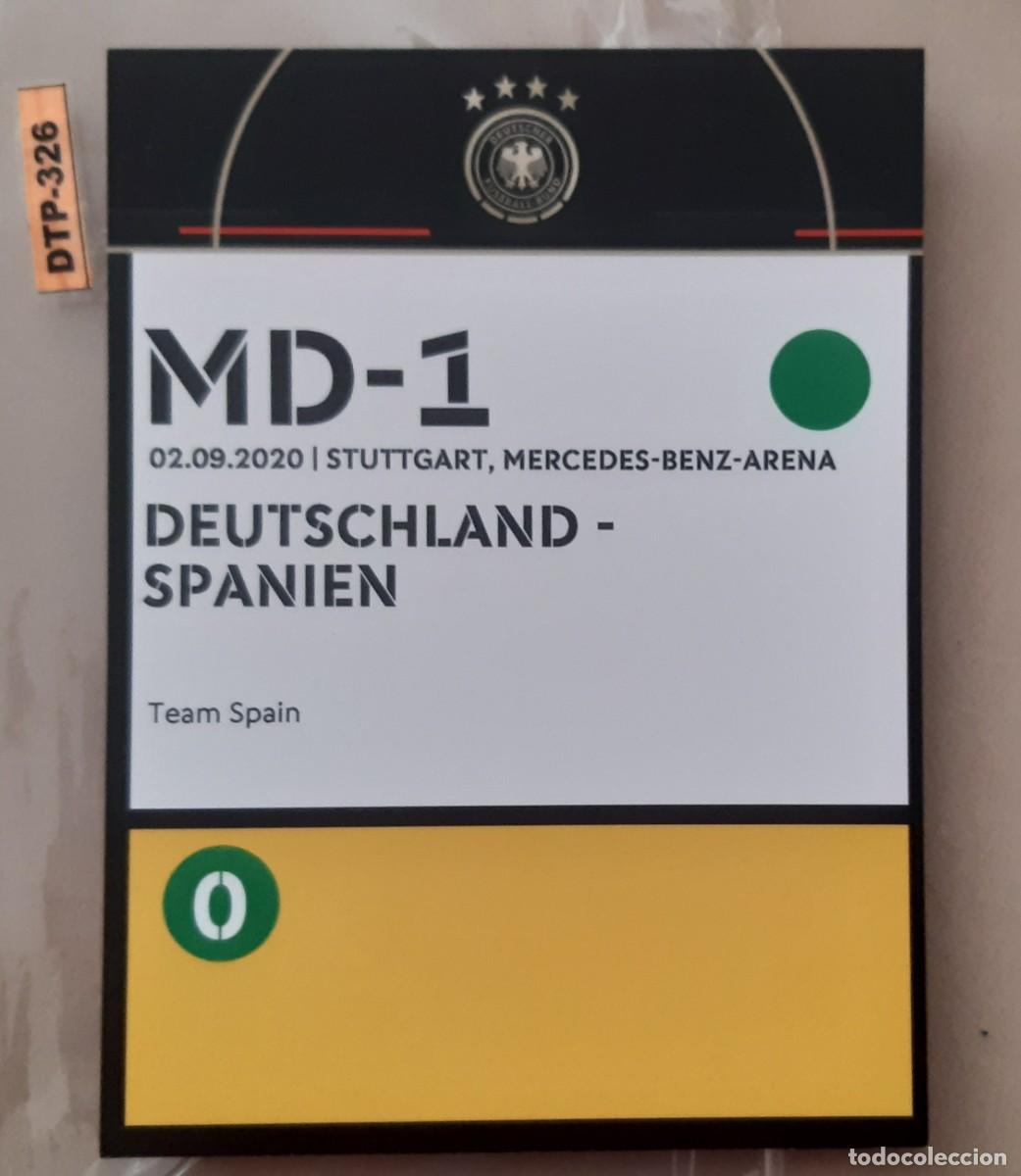 Coleccionismo deportivo: Alemania-Espa&ntilde;a 2020