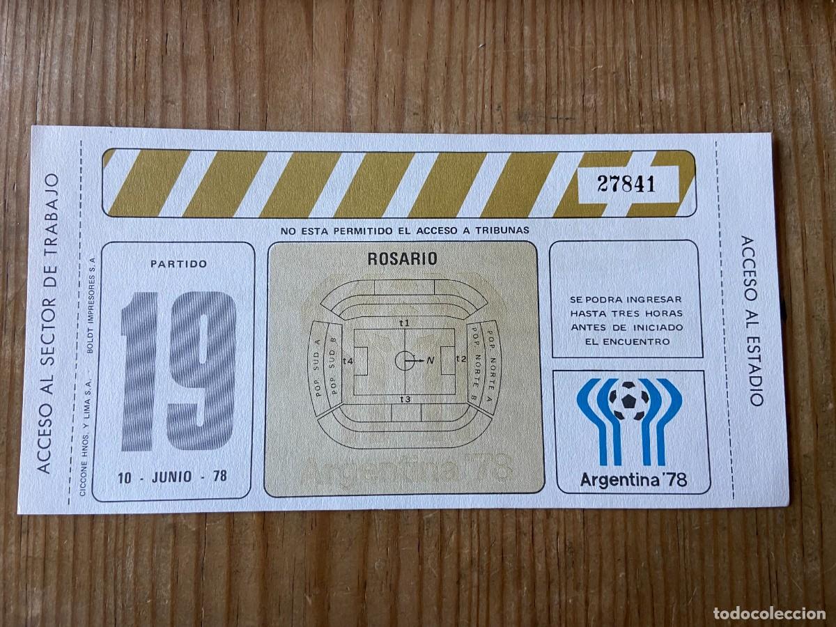 Colecionismo desportivo: R21467 ENTRADA TICKET MUNDIAL ARGENTINA 1978 POLONIA MEXICO MATCH 19 SIN CORTAR COMPLETA