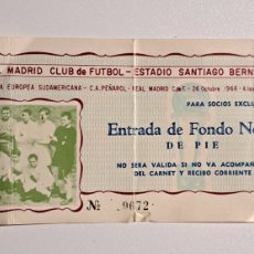 Coleccionismo deportivo: ENTRADA FINAL COPA EUROPEA SUDAMERICANA 1966. Lote 394667799