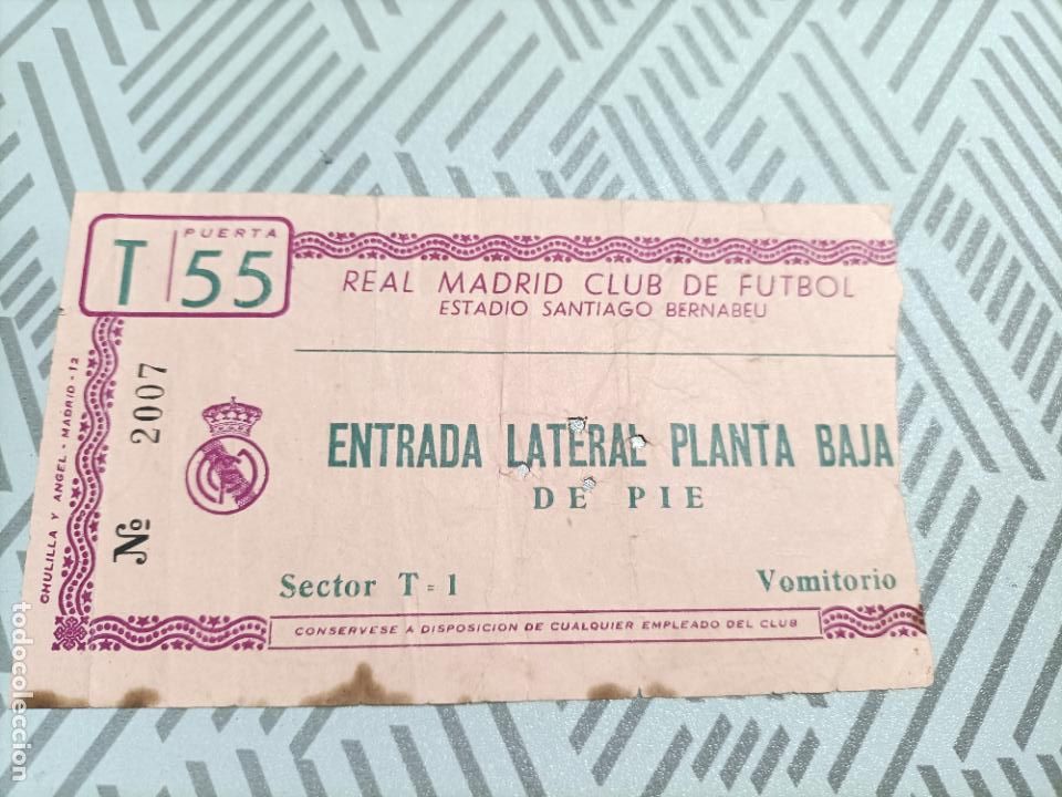Sports collectibles: Entrada de f&uacute;tbol Real Madrid