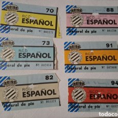 Coleccionismo deportivo: 8 ENTRADAS ANTIGUAS - FUTBOL - R.C.D. ESPAÑOL.. Lote 400601904