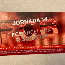 Coleccionismo deportivo: ENTRADA VIP PALCO PRESIDENCIAL CLUB DE FUTBOL BARCELONA - REAL SOCIEDAD DE SAN SEBASTIAN. Lote 400668984
