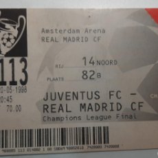 Coleccionismo deportivo: (V-373)ENTRADA FINAL CHAMPIONS JUVENTUS-REAL MADRID 20-5-1998. Lote 400953684