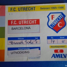 Coleccionismo deportivo: (V-421)ENTRADA F.C.UTRECHT-F.C.BARCELONA SEIZOEN 1995-1996. Lote 401096069
