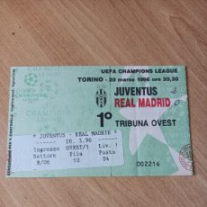 Coleccionismo deportivo: ENTRADA JUVENTUS- REAL MADRID, COPA UEFA 20-3-1996. Lote 401224814