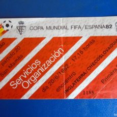 Coleccionismo deportivo: (V-440)ENTRADA INGLATERRA-CHECOSLOVAQUIA COPA MUNDIAL ESPAÑA 82 SAN MAMES 20-06-1982. Lote 401302119