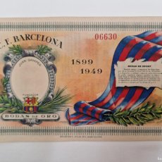 Coleccionismo deportivo: ENTRADA F.C. BARCELONA BODAS DE ORO. 1899 - 1949
