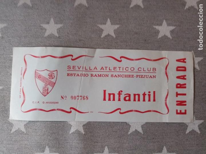 Coleccionismo deportivo: ANTIGUA ENTRADA FUTBOL. SEVILLA ATLETICO CLUB ESTADIO RAMON SANCHEZ PIZUAN