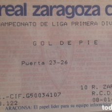 Coleccionismo deportivo: ENTRADA FUTBOL REAL ZARAGOZA-ESPAÑOL TEMP.1988-89
