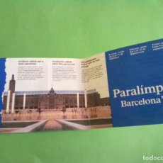 Coleccionismo deportivo: ENTRADA -INVITACION PARALIMPICOS BARCELONA 92 , BUEN ESTADO