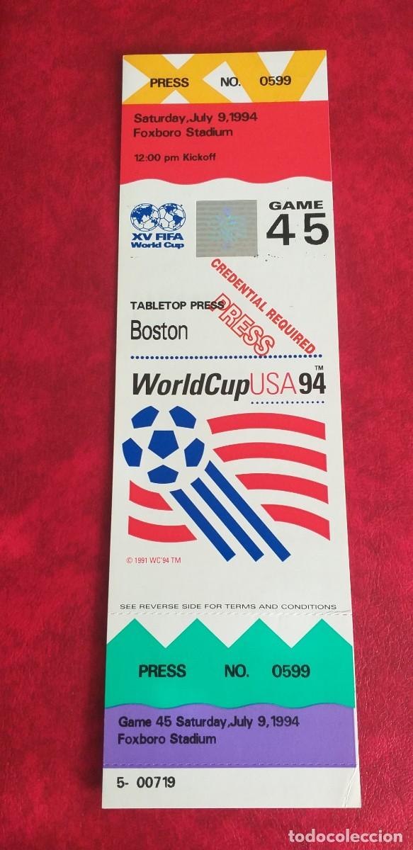 Coleccionismo deportivo: ENTRADA ITALIA-ESPA&Ntilde;A 09/07/1994 MUNDIAL USA'94