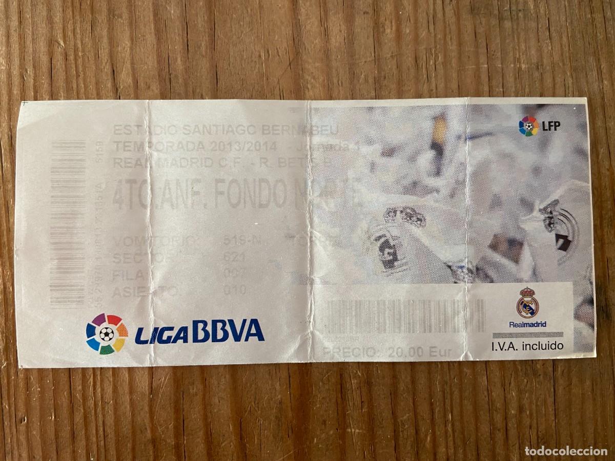 Coleccionismo deportivo: R22209 ENTRADA TICKET REAL MADRID BETIS LIGA 2013 2014 DEBUT ANCELOTTI CARVAJAL ISCO