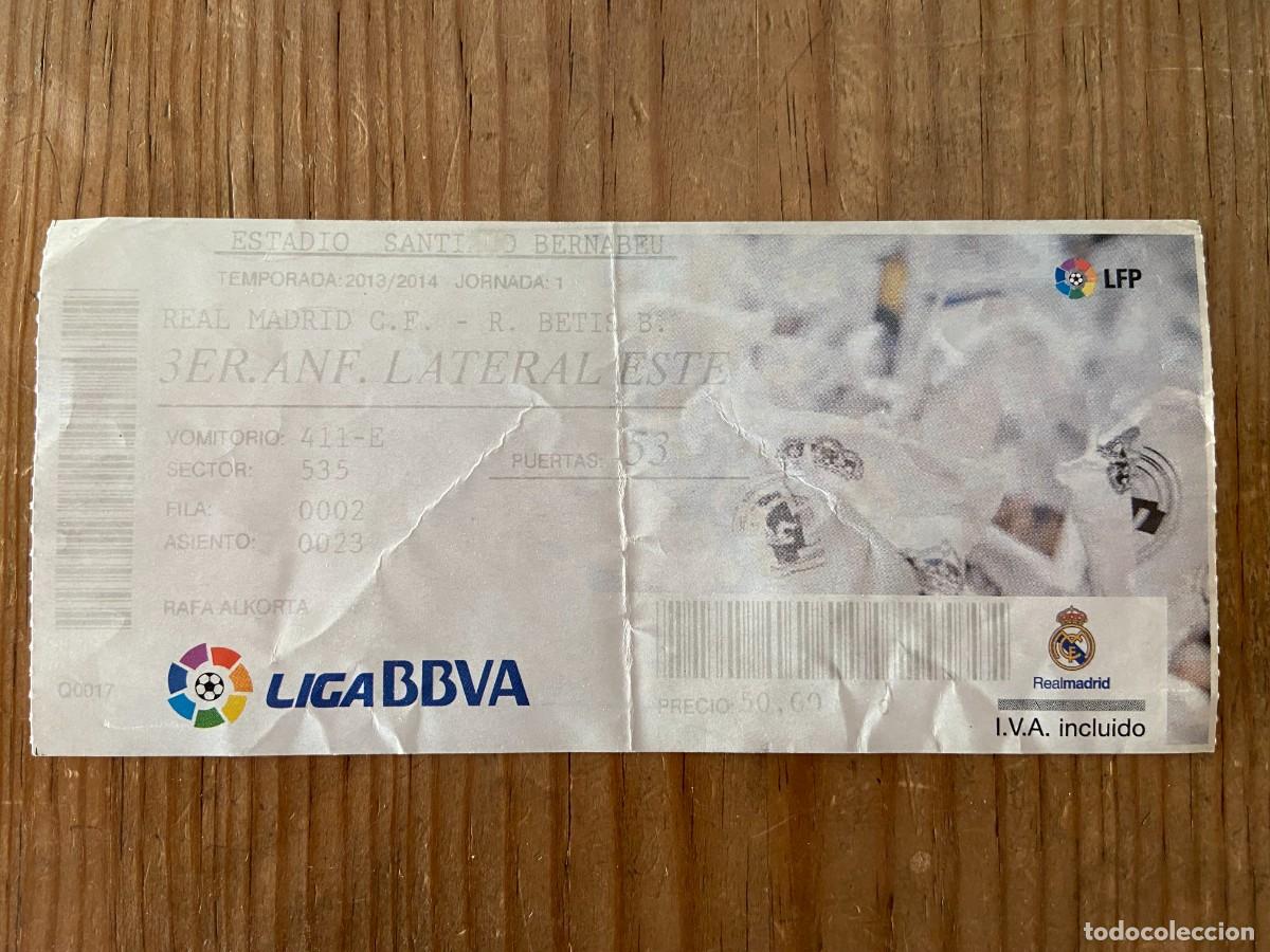 Coleccionismo deportivo: R22210 ENTRADA TICKET REAL MADRID BETIS LIGA 2013 2014 DEBUT ANCELOTTI CARVAJAL ISCO