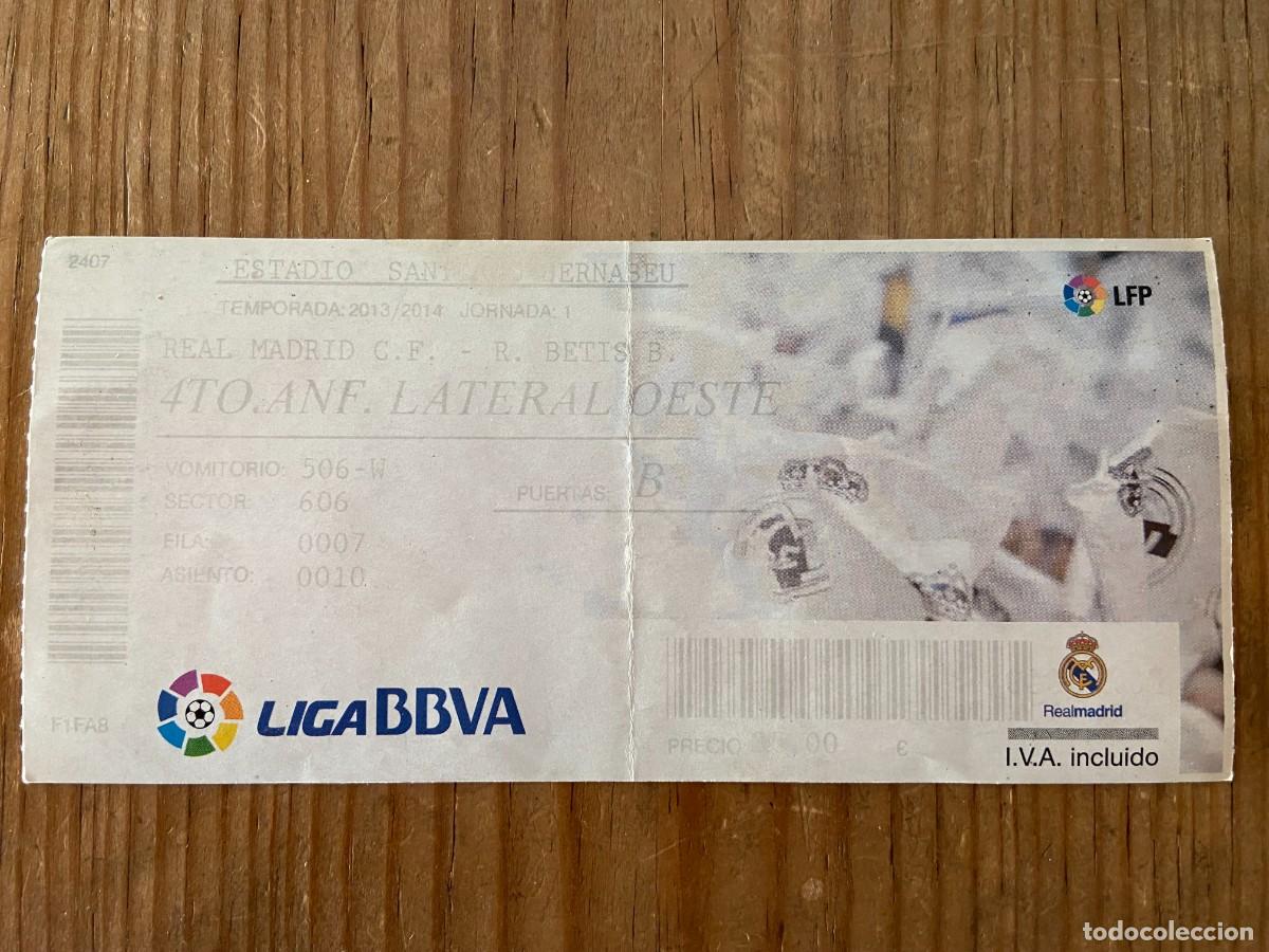 Coleccionismo deportivo: R22213 ENTRADA TICKET REAL MADRID BETIS LIGA 2013 2014 DEBUT ANCELOTTI CARVAJAL ISCO