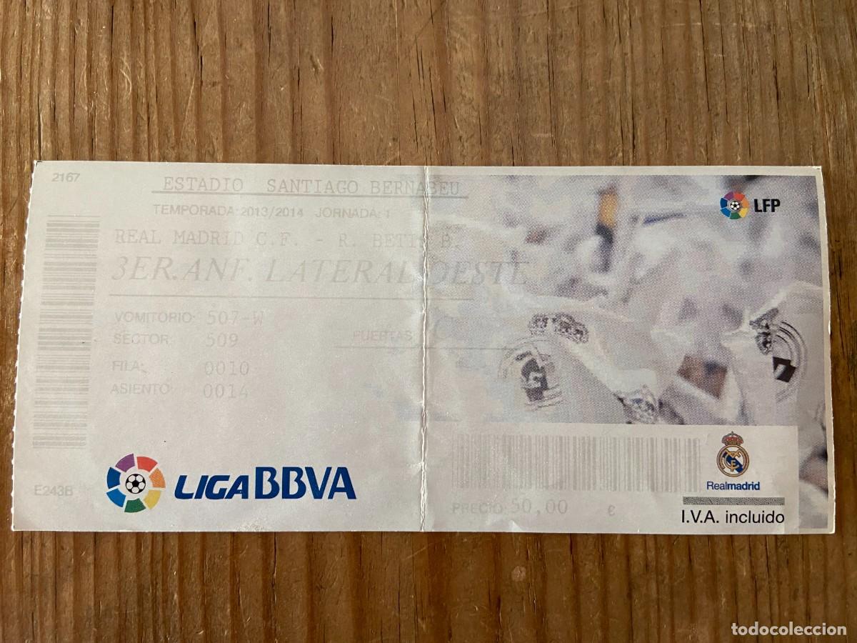 Coleccionismo deportivo: R22216 ENTRADA TICKET REAL MADRID BETIS LIGA 2013 2014 DEBUT ANCELOTTI CARVAJAL ISCO