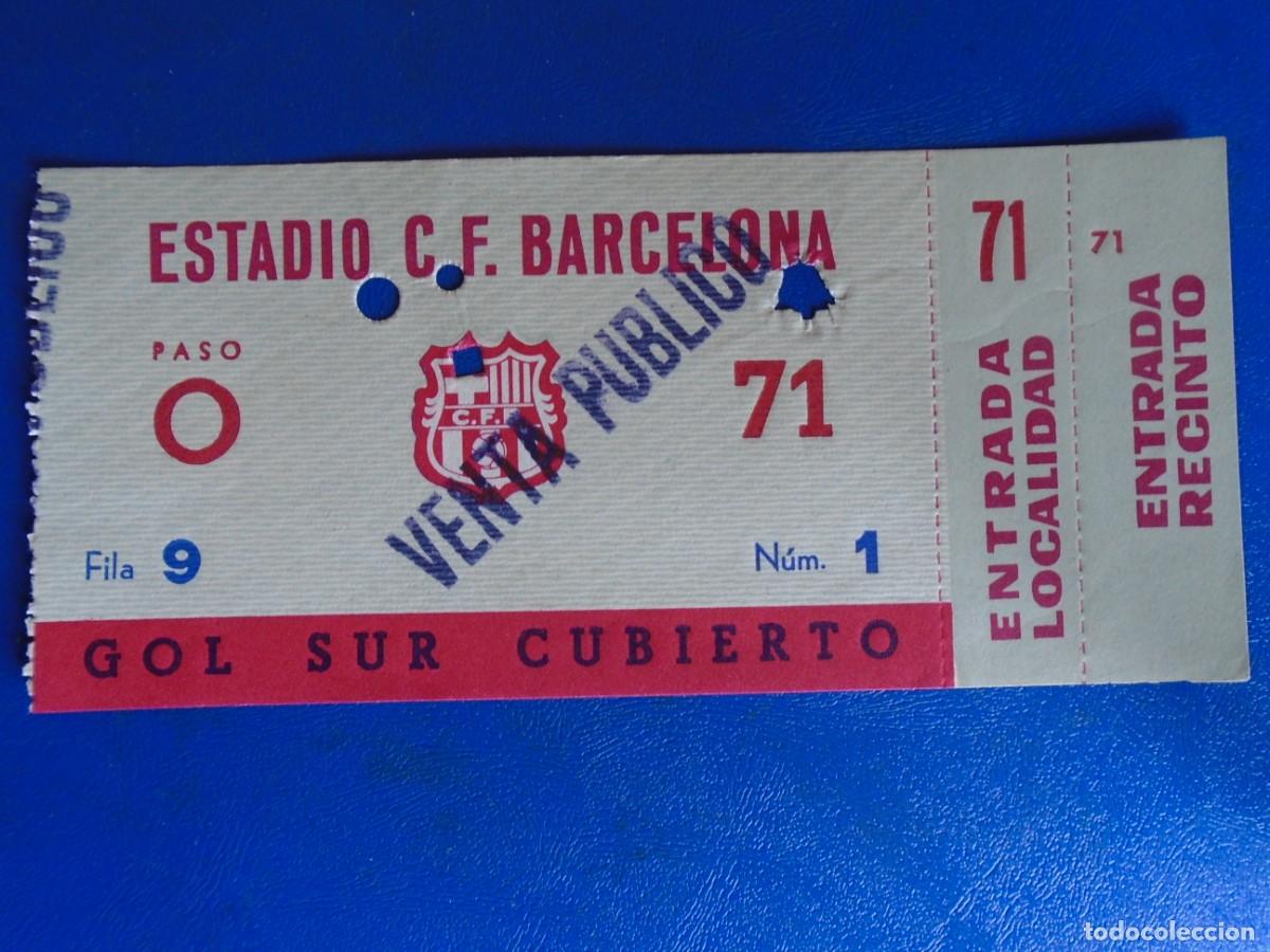 Coleccionismo deportivo: (V-597)ENTRADA C.F.BARCELONA GOL SUR CUBIERTO