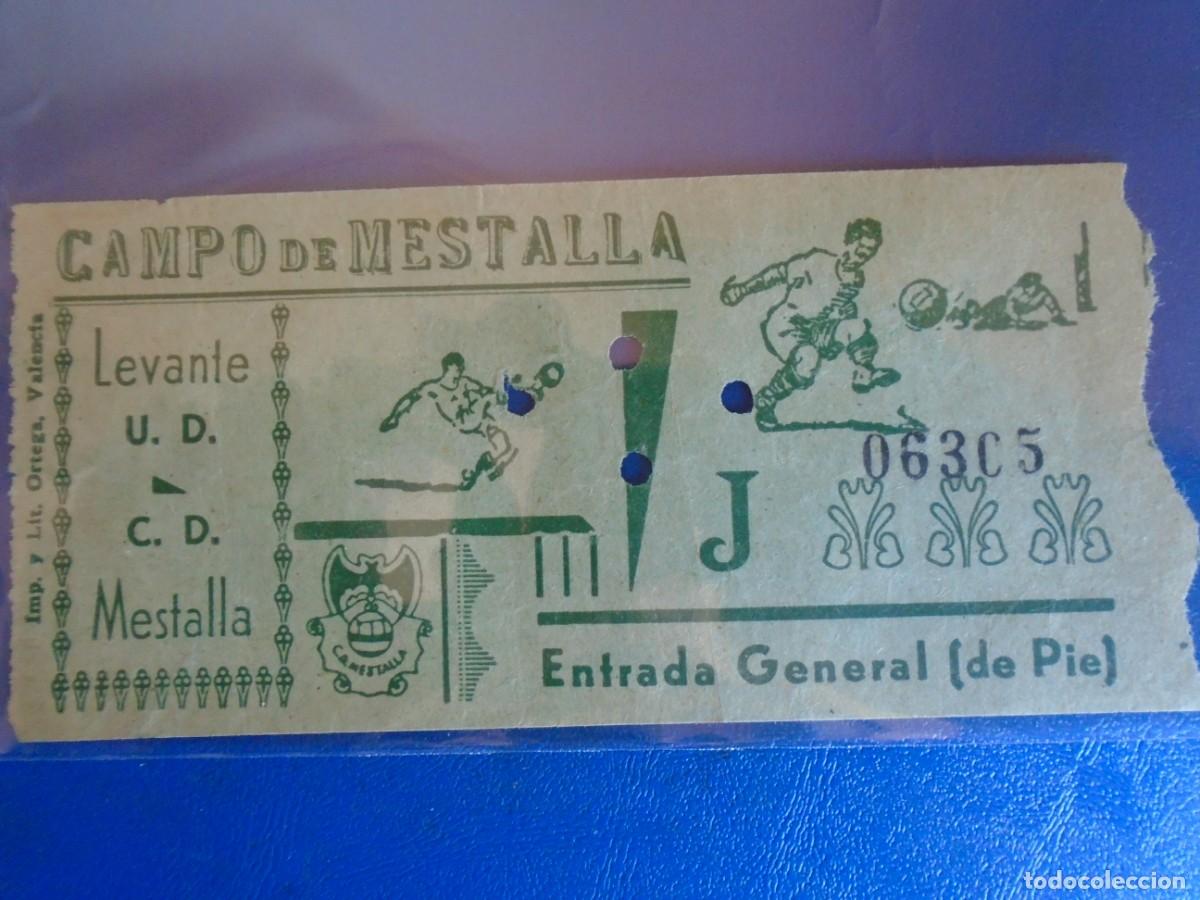 Coleccionismo deportivo: (V-758)ENTRADA C.D.MESTALLA-U.D.LEVANTE CAMPO MESTALLA