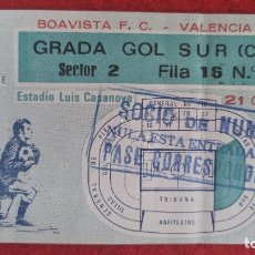 Coleccionismo deportivo: ENTRADA FUTBOL VALENCIA CF BOAVISTA COPA UEFA 1981 ORIGINAL EF4329