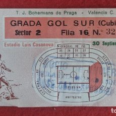 Coleccionismo deportivo: ENTRADA FUTBOL VALENCIA CF TJ BOHEMIANS DE PRAGA COPA UEFA 1981 ORIGINAL EF4330