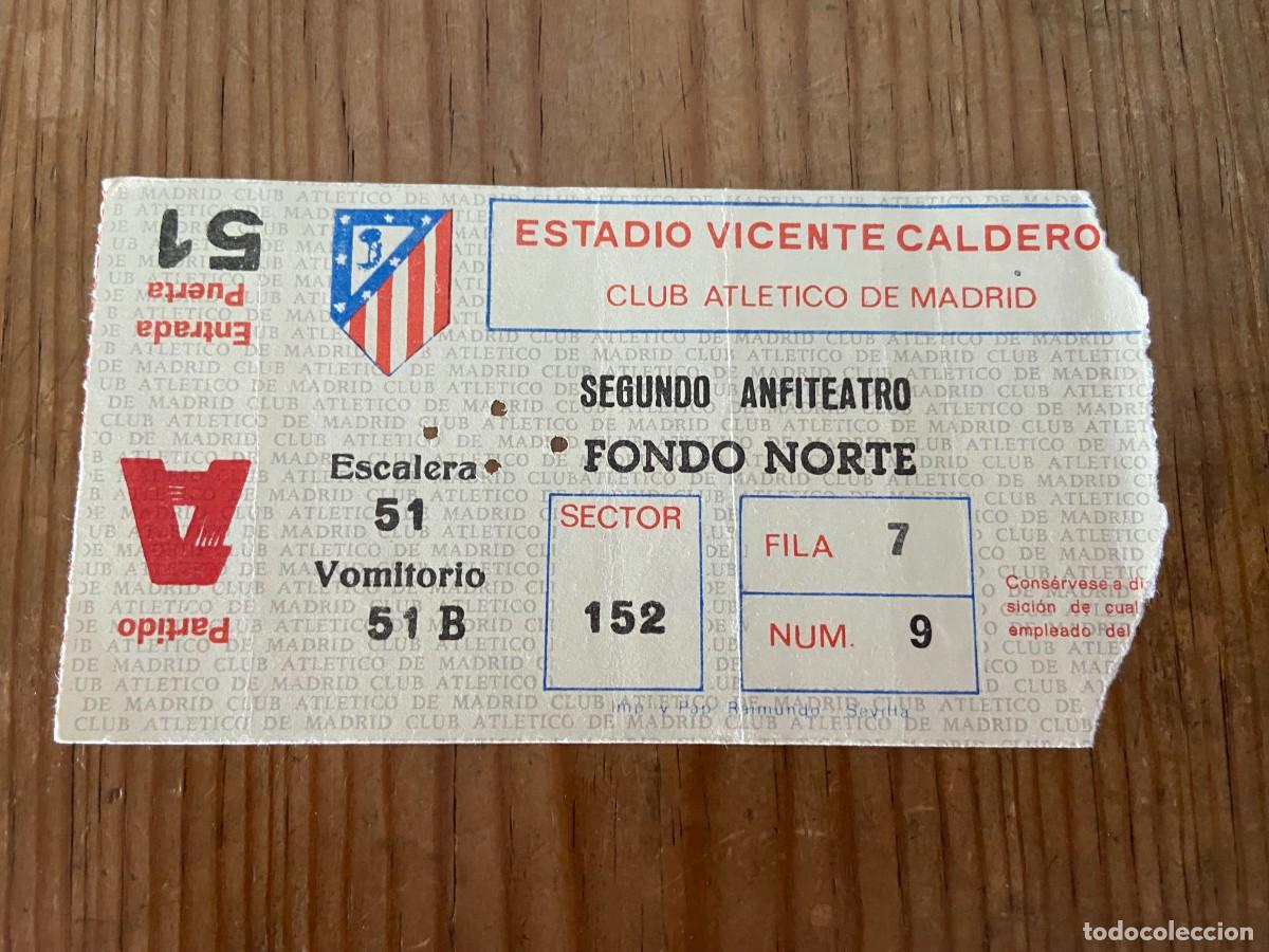 Sammelleidenschaft Sport: R22475 ENTRADA TICKET ATLETICO MADRID 2-0 MALAGA (5-9-1976) DEBUT Y GOL RUBEN CANO Y ROBI