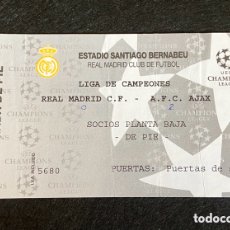 Coleccionismo deportivo: ENTRADA REAL MADRID AFC AJAX CHAMPIONS LEAGUE 95-96 1995-1996 FOOTBALL TICKET.