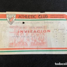 Coleccionismo deportivo: ENTRADA ATHLETIC CLUB BILBAO REAL MADRID CF 86-87 1986-1987 TICKET FUTBOL.