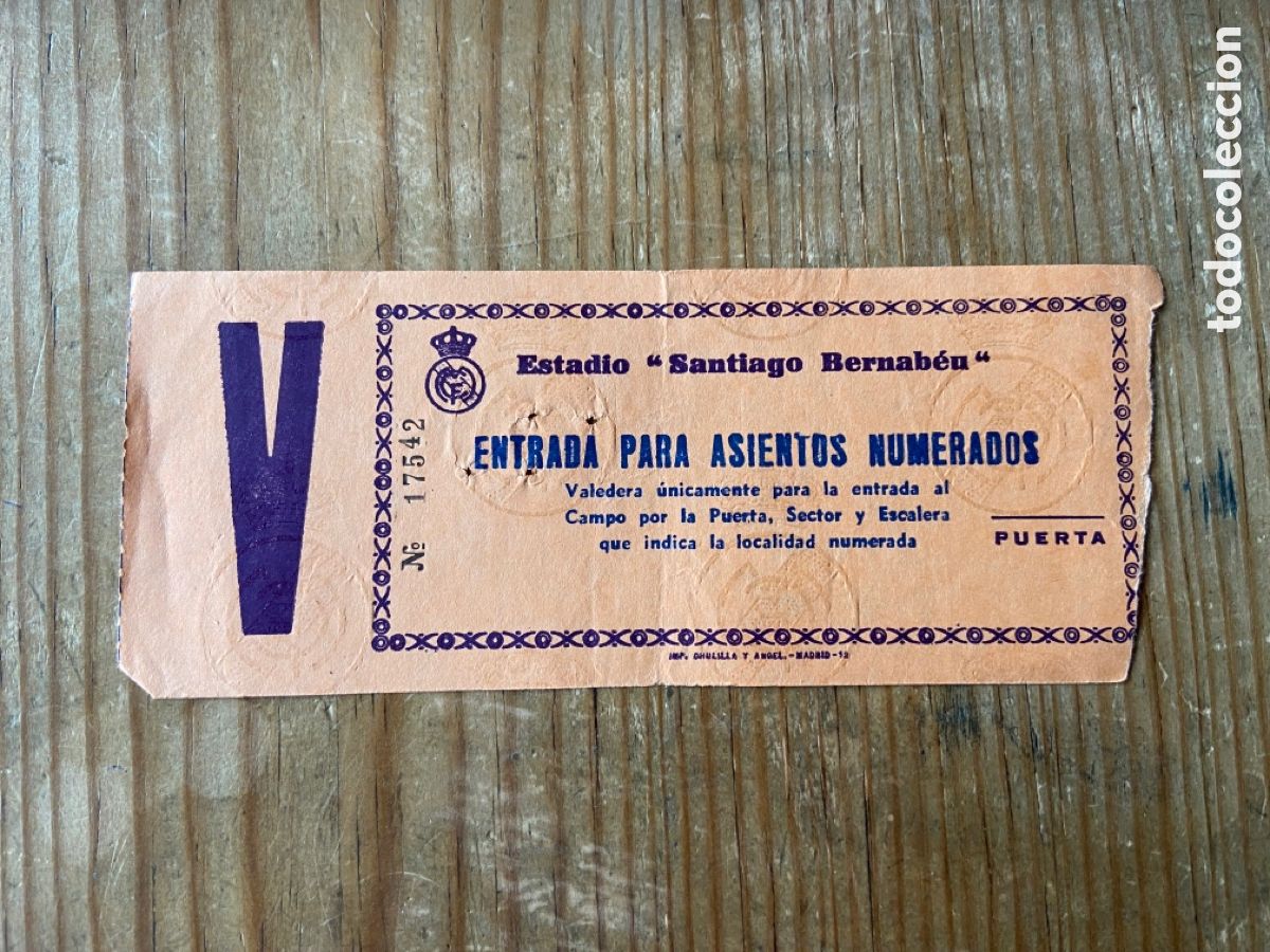 Coleccionismo deportivo: R22962 ENTRADA TICKET FUTBOL COPA DE EUROPA 1972 1973 REAL MADRID 3-1 ARGES PITESTI