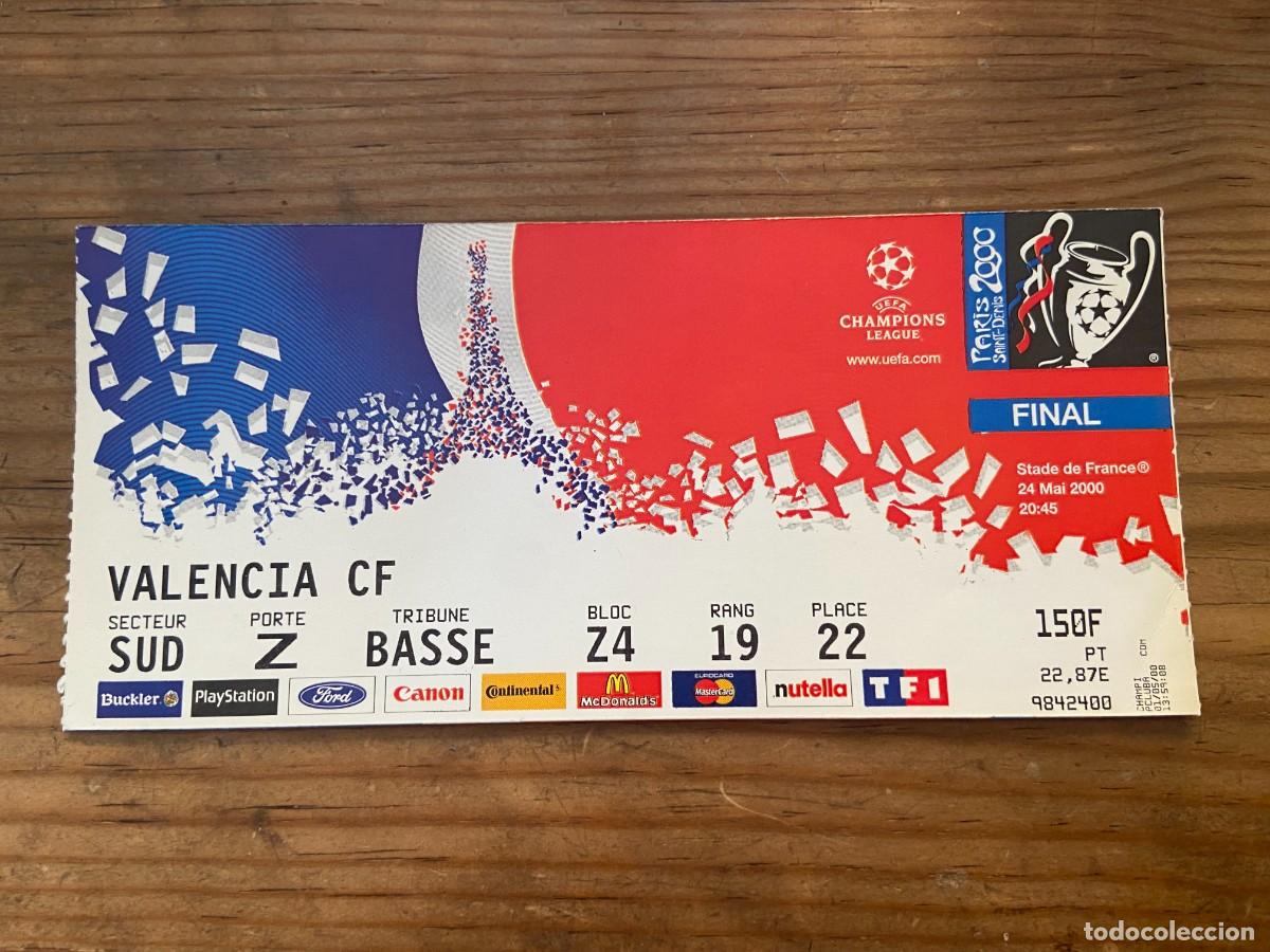 Coleccionismo deportivo: R23676 ENTRADA TICKET FINAL COPA EUROPA UEFA CHAMPONS LEAGUE 2000 REAL MADRID 3-0 VALENCIA