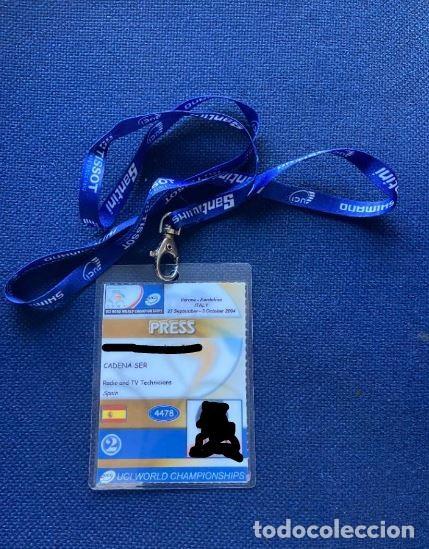 Sports collectibles: R20175 ENTRADA ACREDITACION UCI ROAD WORLD CHAMPIONSHIPS VERONA 2004 OSCAR FREIRE MICHAEL ROGERS