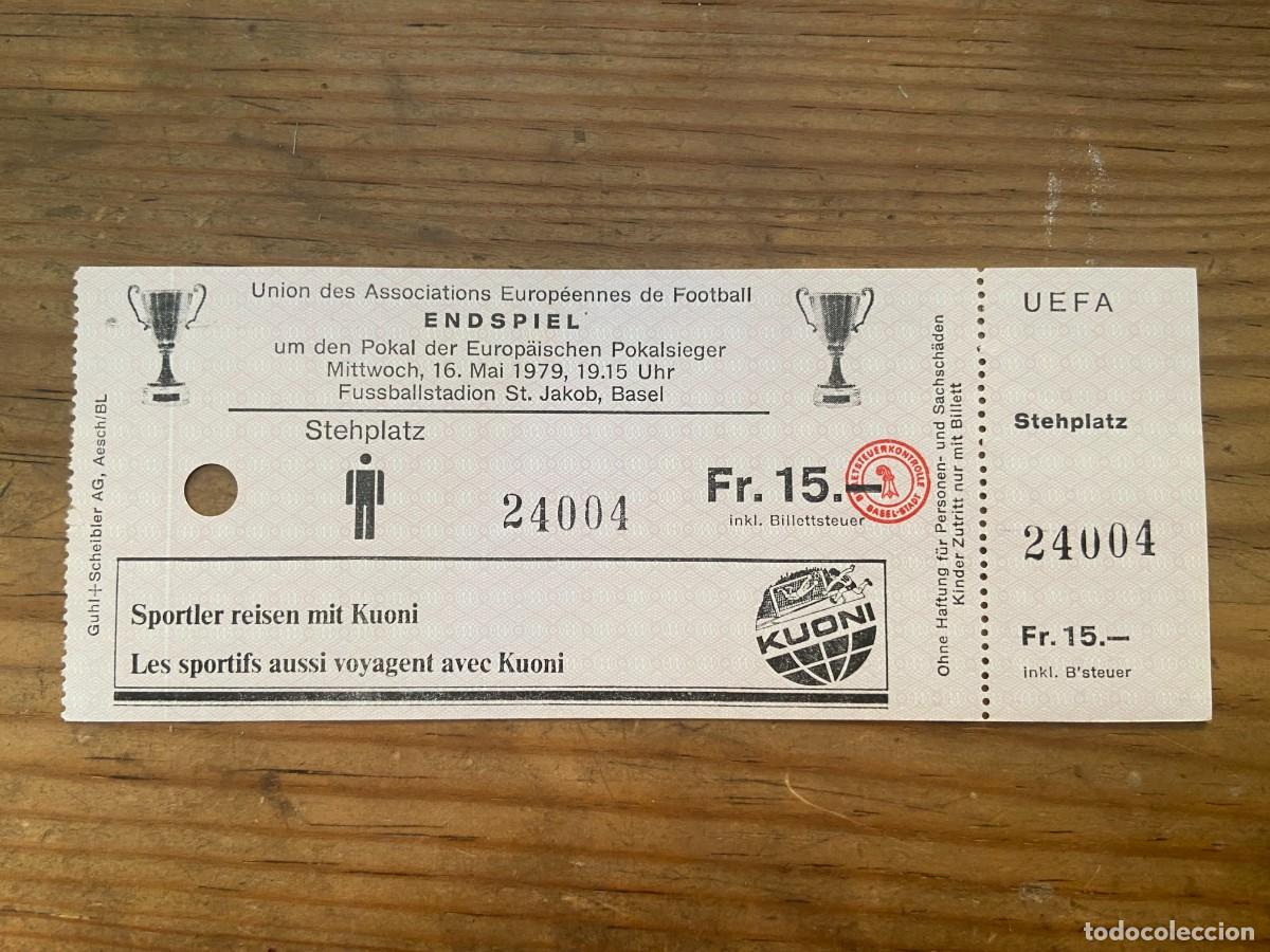 Coleccionismo deportivo: R23699 ENTRADA TICKET FINAL RECOPA 1979 BARCELONA 4-3 FORTUNA DUSSELDORF SIN CORTAR