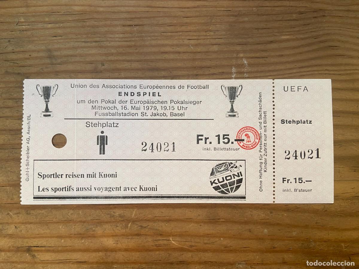 Coleccionismo deportivo: R23700 ENTRADA TICKET FINAL RECOPA 1979 BARCELONA 4-3 FORTUNA DUSSELDORF SIN CORTAR