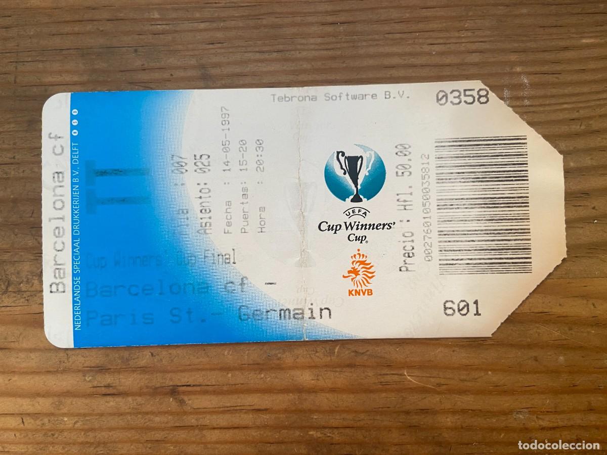 Coleccionismo deportivo: R23715 ENTRADA TICKET FINAL RECOPA 1997 BARCELONA 1-0 PARIS SAINT GERMAIN PSG