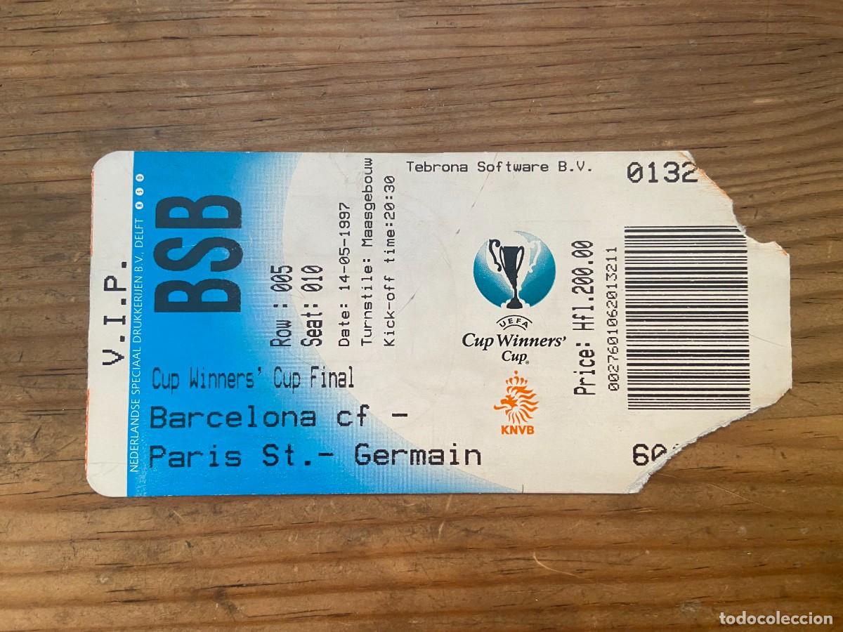 Coleccionismo deportivo: R23717 ENTRADA TICKET FINAL RECOPA 1997 BARCELONA 1-0 PARIS SAINT GERMAIN PSG