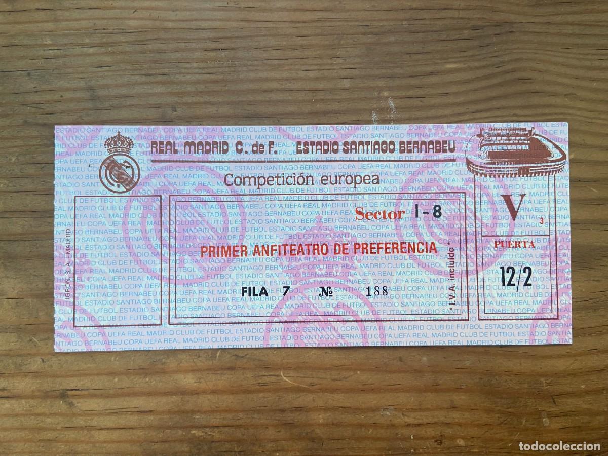 Coleccionismo deportivo: R23721 ENTRADA TICKET FUTBOL REAL MADRID 5-1 COLONIA K&Ouml;LN FINAL COPA UEFA 1986 ROSA