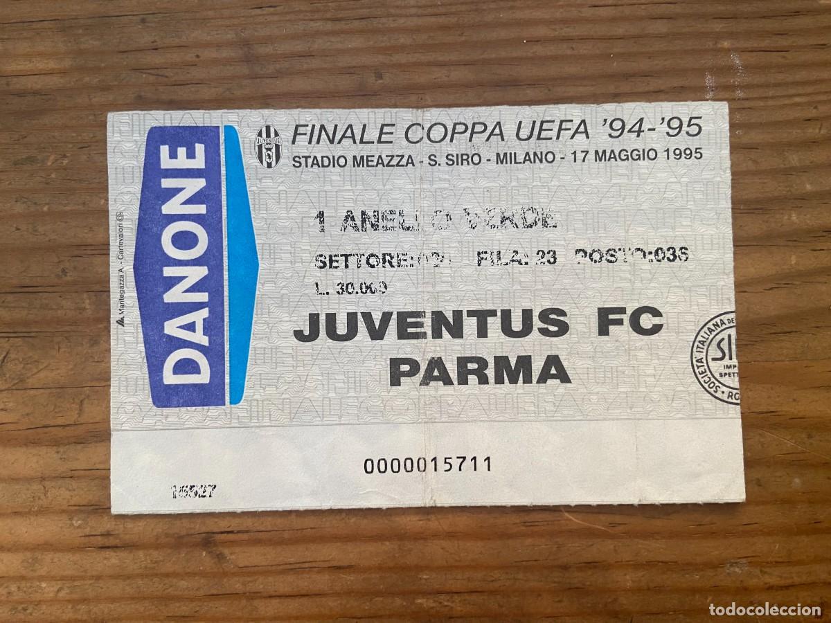 Coleccionismo deportivo: R23723 ENTRADA TICKET FUTBOL FINAL COPA UEFA 1995 JUVENTUS 1-1 PARMA (17-5-1995)