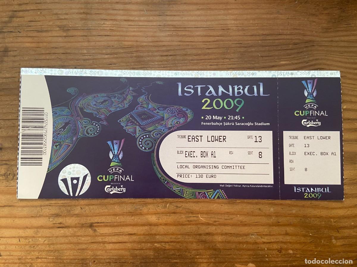 Sports collectibles: R23739 ENTRADA TICKET FINAL UEFA EUROPA LEAGUE 2009 SHAKHTAR DONETSK 2-1 WERDER BREMEN
