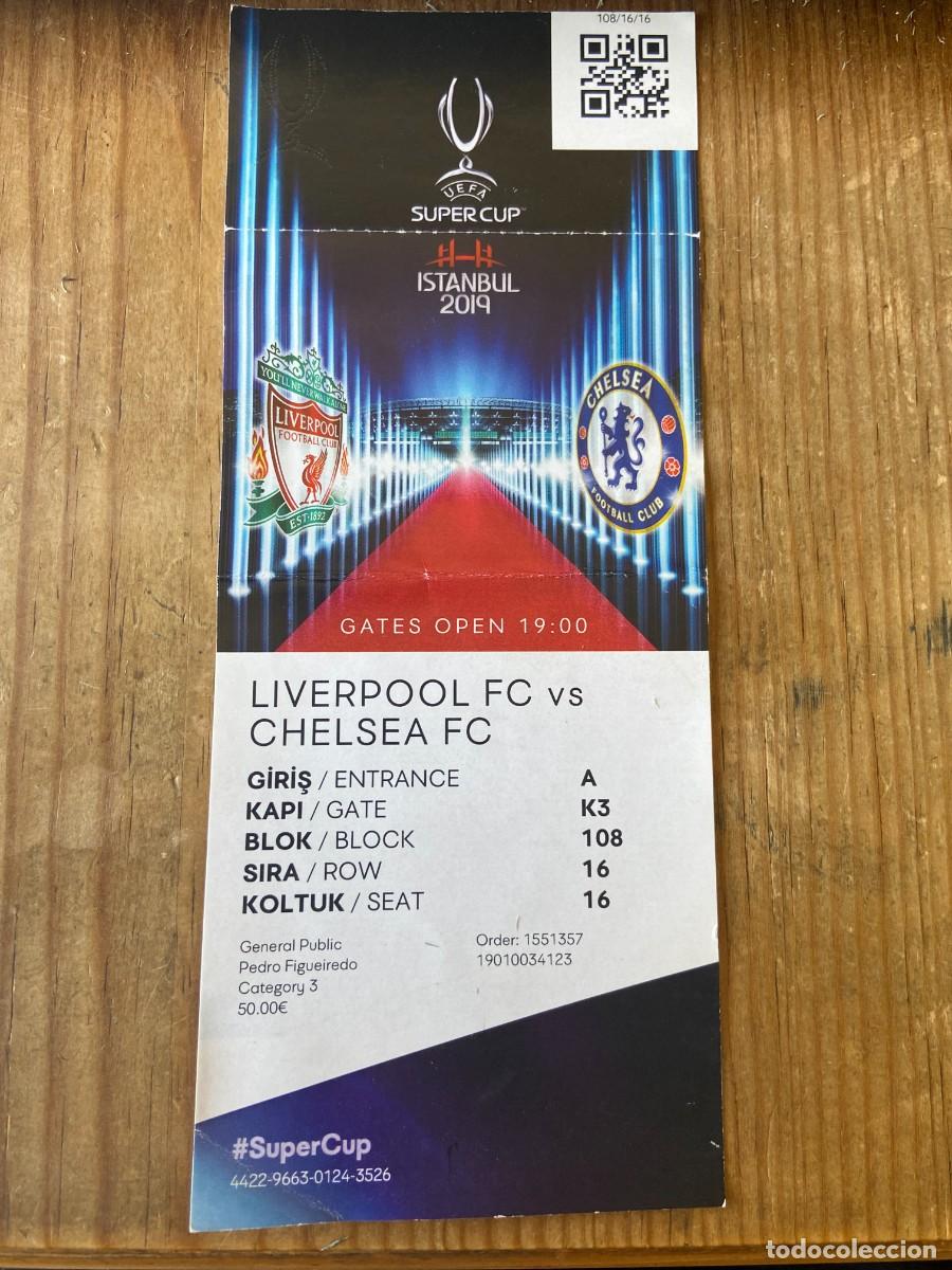 Coleccionismo deportivo: R23852 ENTRADA TICKET FINAL SUPERCOPA EUROPA 2019 LIVERPOOL 2-2 CHELSEA